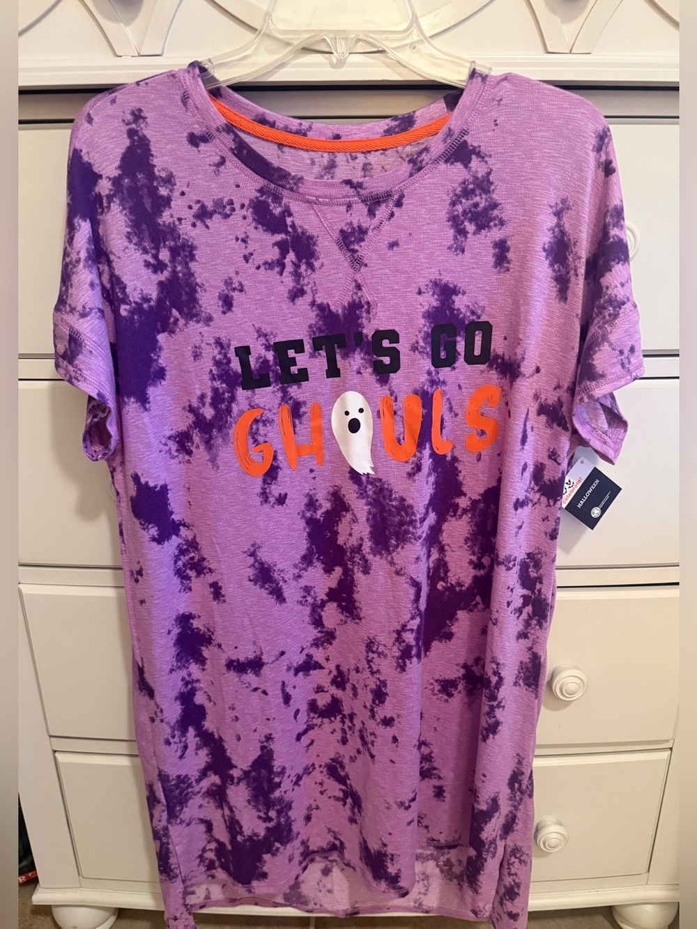 Halloween “Let's Go Ghouls" graphic sleep shirt Woman’s 8-10, Medium, NWT